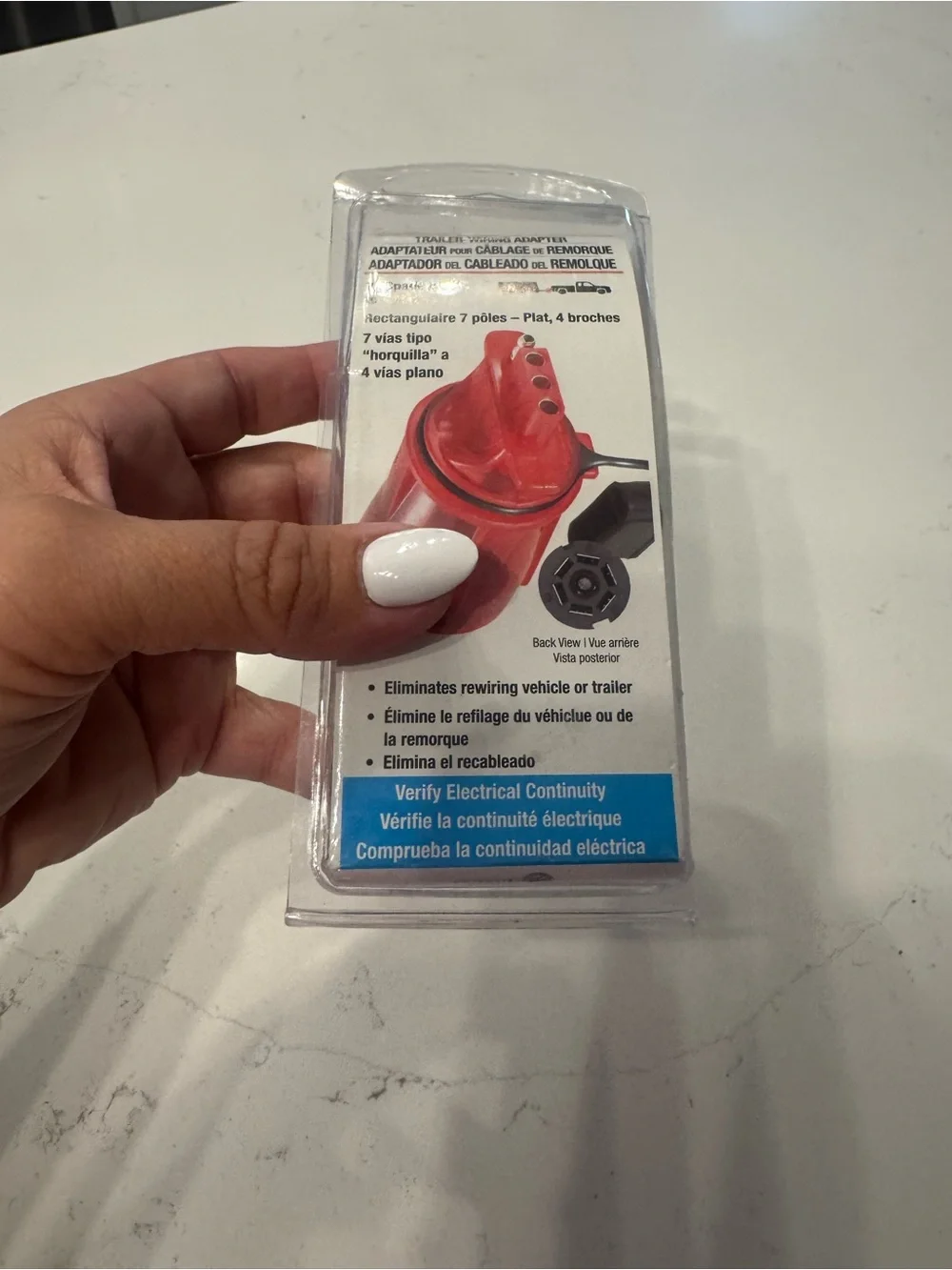 Red Trailer Wiring Adapter (7-to-4 Flat)